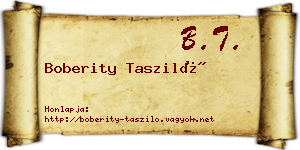 Boberity Tasziló névjegykártya